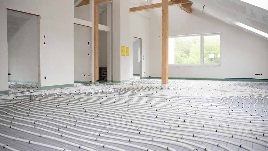 Modern house with underfloor heating Modern house with underfloor heating