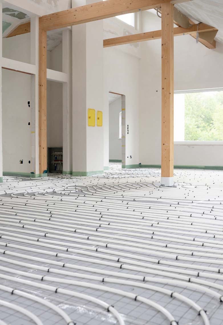 Modern house with underfloor heating Modern house with underfloor heating